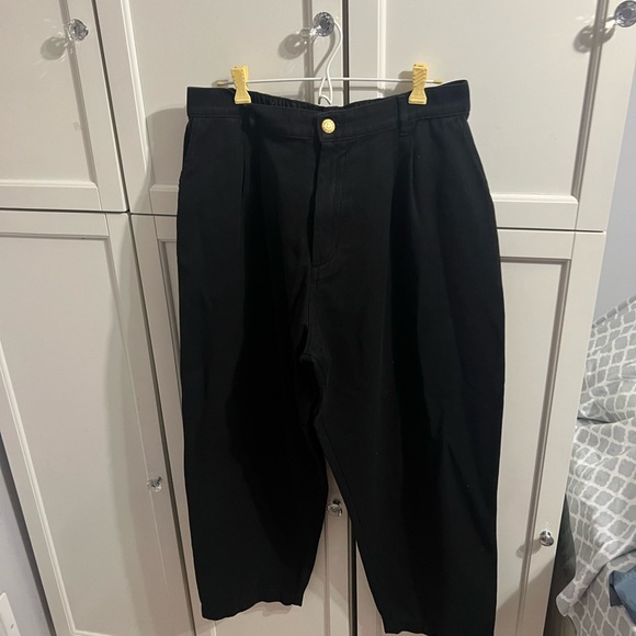 Big Bud Press Pants - Big Bud Press Black Trousers with Gold Zipper
